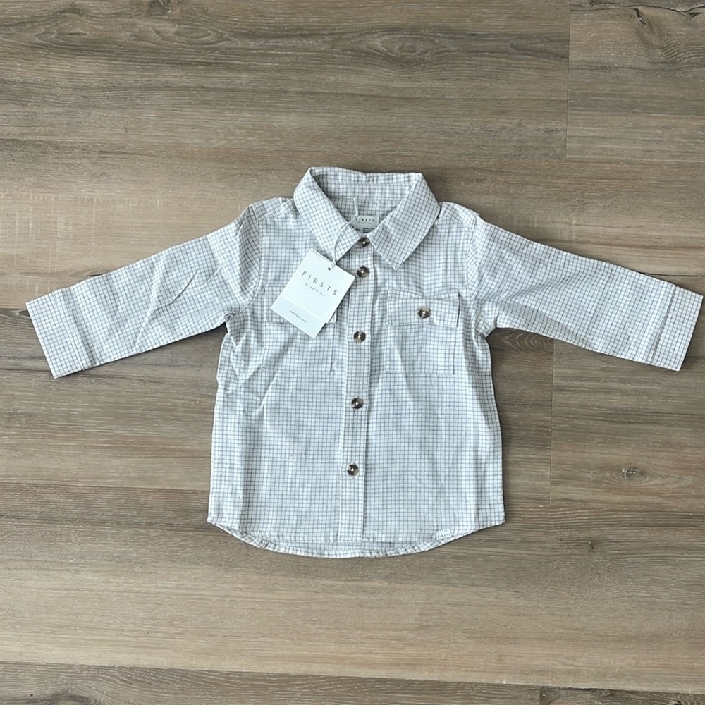 Toddler Cream long sleeve flannel